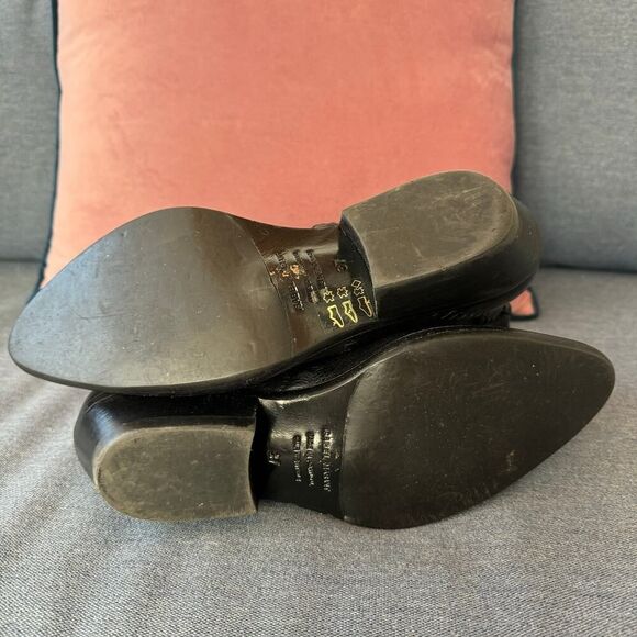 Isabel Marant Santia Black Leather Western Ankle Bootie Boots - Picture 5 of 8